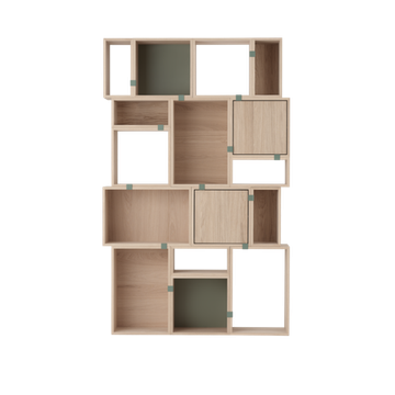 Stacked Storage System Bookshelves by Muuto