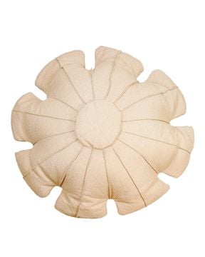 Pouf XL flottant fleur - Beige raphia by MX HOME