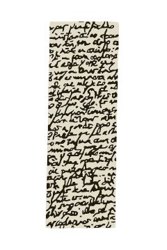 Alfombra Black on White Manuscrit Runner L by nanimarquina