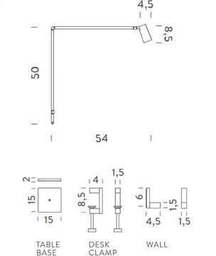 UNTITLED TABLEWALL SPOT - LED adjustable aluminium wall lamp by Nemo - view 3