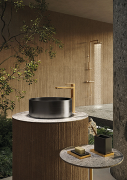 SOLO STEEL 72301X - Round countertop stainless steel washbasin by Newform - view 3