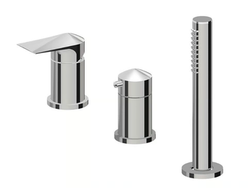 DELTA ZERO 72281C - Deck mounted bathtub tap with hand shower and diverter by Newform - view 2