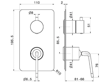 O'RAMA 68473E - Shower tap by Newform - view 3