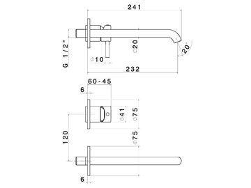 BLINK 70830E - Single handle wall-mounted washbasin mixer without waste by Newform - view 3