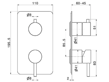 X-STEEL 316 - Recessed stainless steel shower set with hand shower and diverter by Newform - view 3