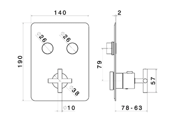BLINK - Shower tap by Newform - view 3