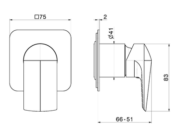 DELTA ZERO 72275E - Single lever concealed mixer by Newform - view 3
