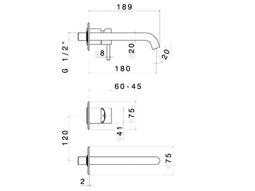 X-STEEL 316 69628EX - Wall-mounted single handle stainless steel washbasin mixer without waste by Newform - view 3