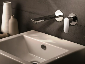 EXTRO - Wall-mounted single handle washbasin mixer without waste by Newform - view 3