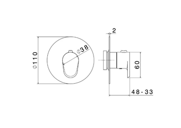 NIO - Recessed thermostatic shower mixer by Newform - view 3