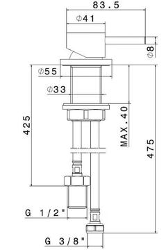 X-STEEL 316 - Deck-mounted remote control tap by Newform - view 3