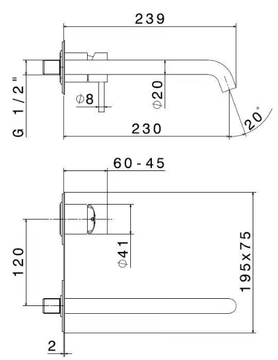 X-STEEL 316 - Wall-mounted stainless steel washbasin mixer by Newform - view 3