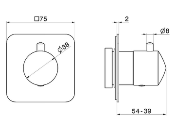 DELTA ZERO 69855E - Coanceled diverter by Newform - view 3