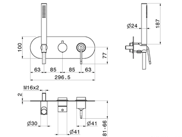 O'RAMA 68469E - Shower tap by Newform - view 3