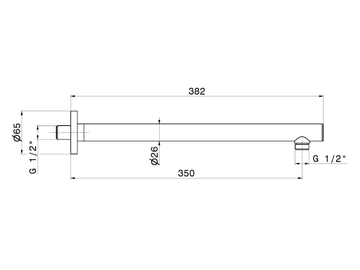27670 - Wall-mounted shower arm by Newform - view 3