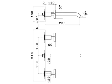 BLINK 70823E - Washbasin tap by Newform - view 3