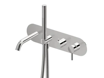 BLINK 70871E - Wall-mounted bathtub set with hand shower and diverter by Newform - view 2