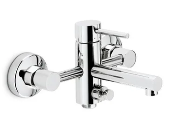 MINI-X - Wall-mounted single handle bathtub mixer with diverter by Newform - view 2