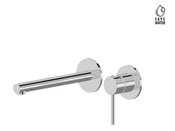 MINI-X - 2 hole wall-mounted single handle washbasin mixer by Newform - view 2