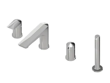 DELTA ZERO 72282C - Deck mounted bathtub tap with hand shower and diverter by Newform - view 2
