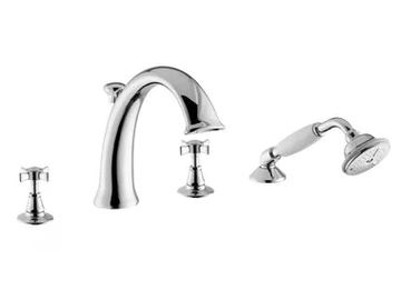 DAYTIME - 4 hole bathtub set with diverter with hand shower by Newform - view 2
