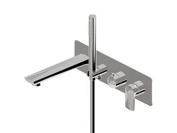 DELTA ZERO 72272E - Bathtub set with hand shower and diverter by Newform - view 2