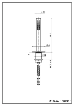 B-EASY 68493 - Handshower for bathtub by Newform - view 3