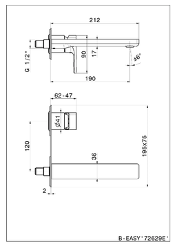 B-EASY 72629E - Washbasin mixer without waste by Newform - view 3