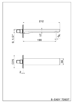 B-EASY 72637 - Sink spout by Newform - view 3