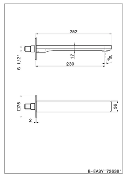 B-EASY 72638 - Sink spout by Newform - view 3