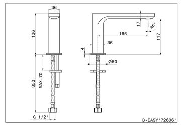 B-EASY 72606 - Deck-mounted sink spout by Newform - view 3