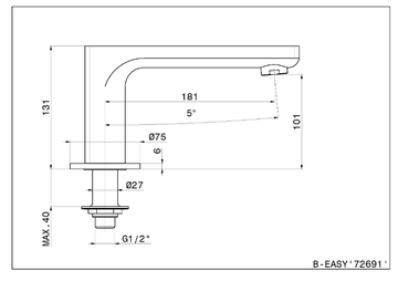 B-EASY 72691 - Bathtub spout by Newform - view 3
