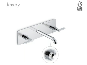 BLINK CHIC 71021E / 71121E - 3 hole wall-mounted washbasin tap with plate by Newform - view 3