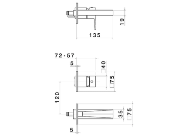 ERGO OPEN 66530E - Wall-mounted single handle washbasin mixer by Newform - view 3