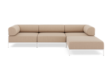 Noah Sofa - 3-Sitzer mit Chaise Breit - Weiß by Noah Living