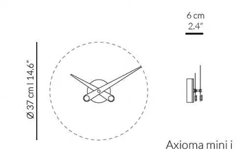 AXIOMA MINI - Wall-mounted metal clock by Nomon - view 3