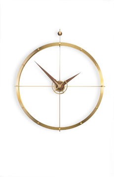 DOBLE O PREMIUM G - Wall-mounted wood and brass clock by Nomon - view 3