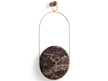 ESLABON - Wall-mounted Dark Emperador marble clock by Nomon - view 2