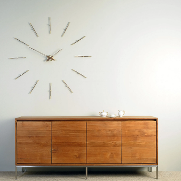 MERLIN - Wall-mounted wood and metal clock by Nomon - view 3