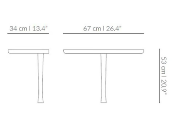 MOMENTS - Wooden and marble bedside table by Nomon - view 3