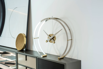 OMEGA - Table-top steel and brass clock by Nomon - view 3