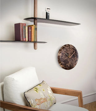 BARI - Wall-mounted Dark Emperador marble clock by Nomon - view 3
