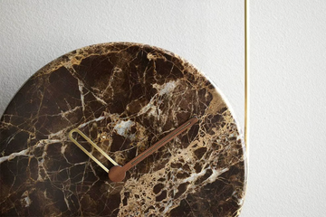 ESLABON - Wall-mounted Dark Emperador marble clock by Nomon - view 3