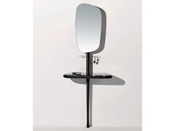 MOMENTS - Sahara Noir marble hall mirror by Nomon - view 2