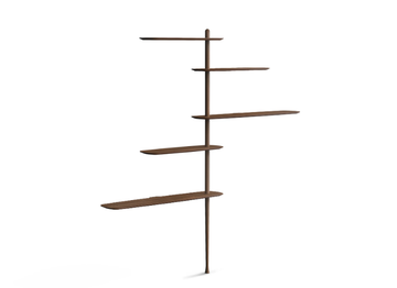 UNICA - Floor mounted modular wood veneer shelving unit by Nomon - view 2