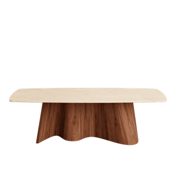 Cortina Dining Table, American Walnut and Marble — NORD ARIN by Nordarin Prod Com