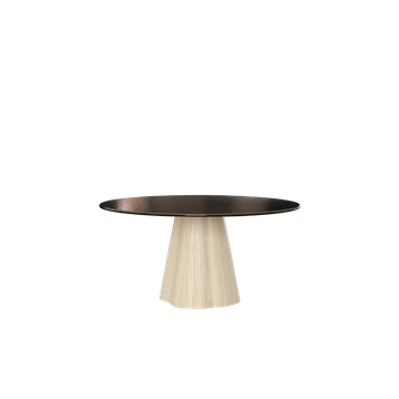 Marilyn Round Dining Table, Oak & Glass — NORD ARIN by Nordarin Prod Com