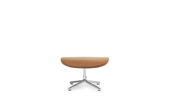 Hyg Footstool Aluminum Ultra Leather by Normann Copenhagen