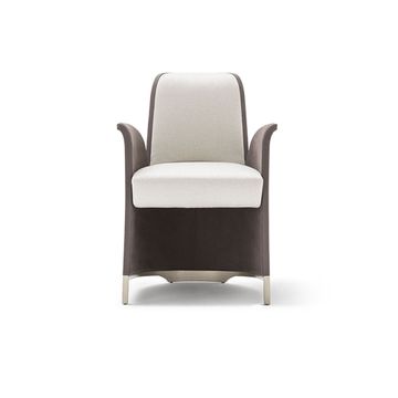 MANHATTAN PM4021 - Leather easy chair with armrests by OAK