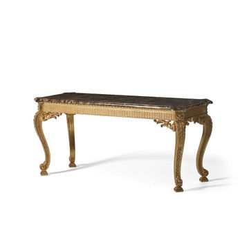 MG5050 - Rectangular gold leaf console table by OAK